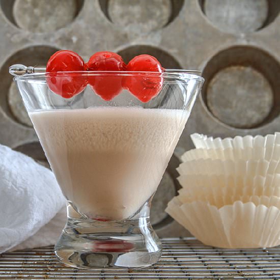 Cherry Almond Cupcake Martini