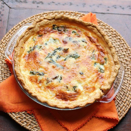 Quiche with Swiss Chard, Mushrooms