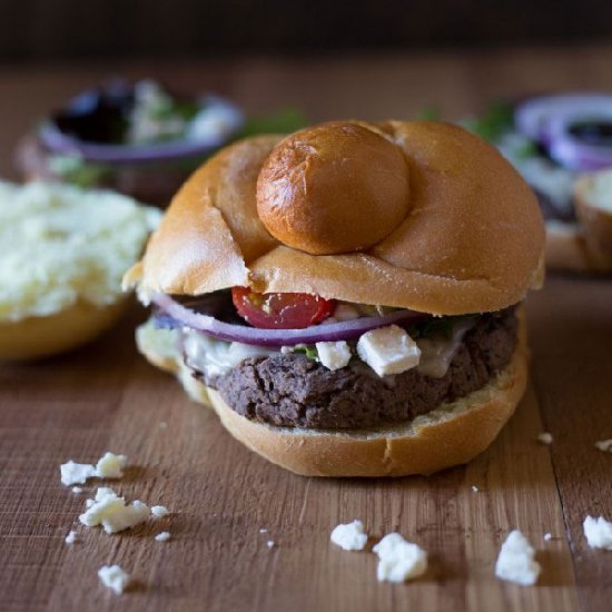 Vegetarian Goat Cheese Bean Burgers