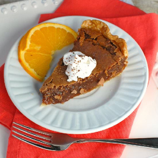 Orange Nutella Chess Pie