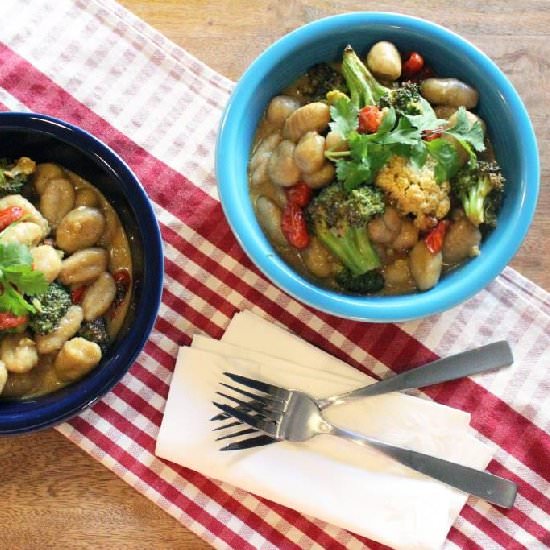 Curried Gnocchi w/ Roasted Veggies