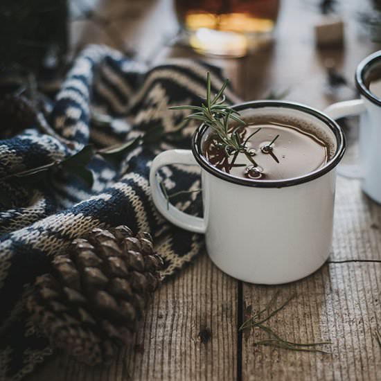 Hot Buttered Rosemary Bourbon Cider