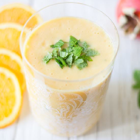 Orange Smoothie with Mint