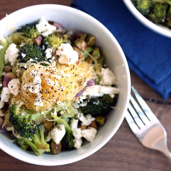 Spaghetti Squash & Roasted Broccoli