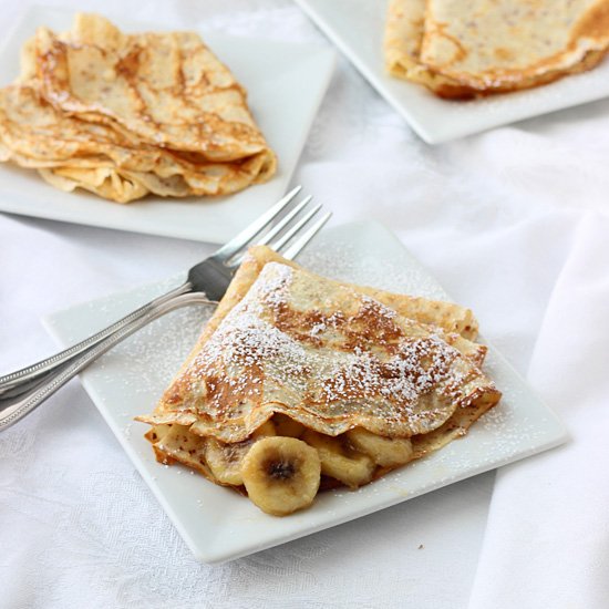 Skinny Bananas Foster Crepes