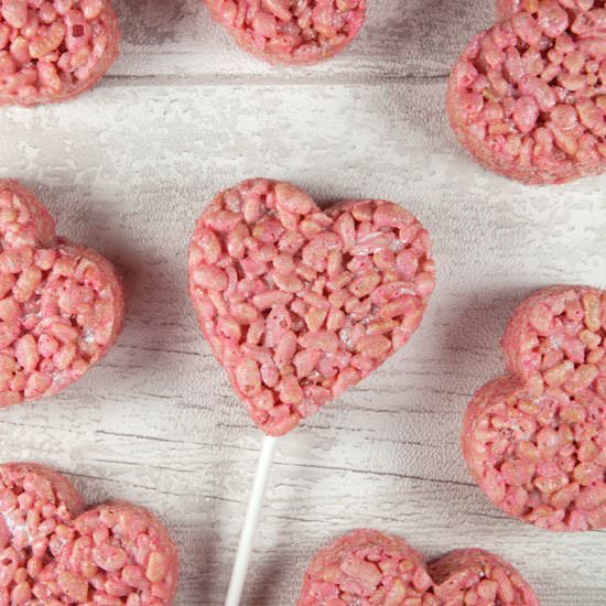 Super cute pink heart cake pops