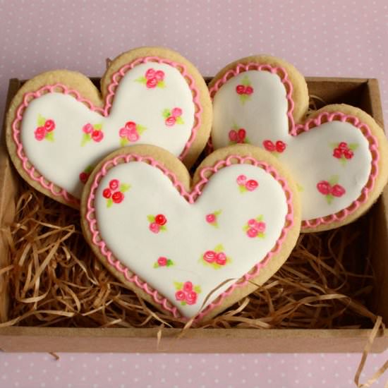 Pink Valentine Cookies