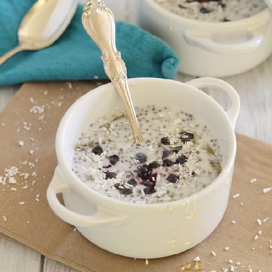 Blueberry Coconut Chia Pudding