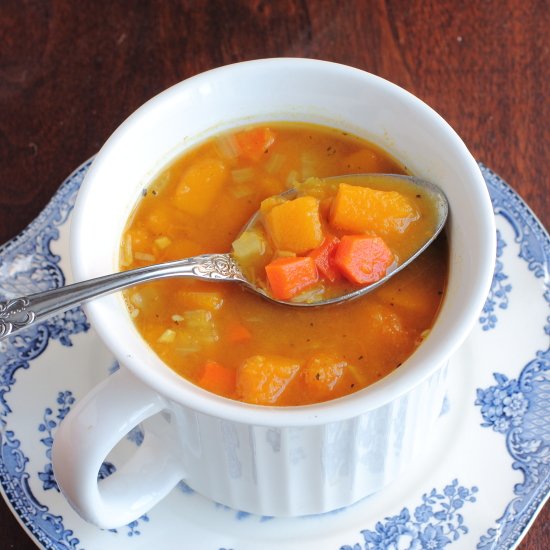 Butternut, Carrot, Red Lentil Soup