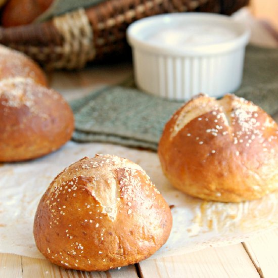 Homemade Soft Pretzel Rolls