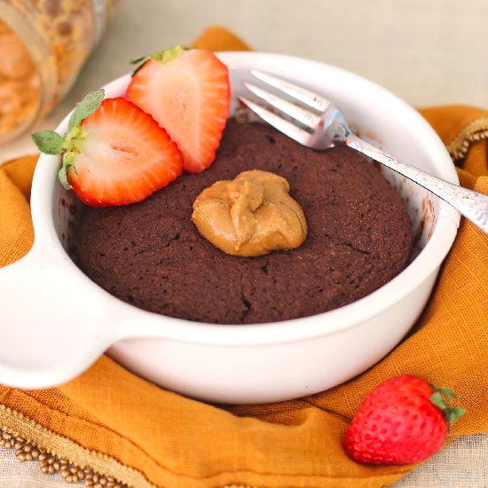 Skinny Chocolate PB Microwave Cake