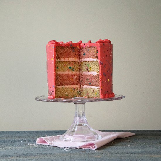 Strawberry Confetti Cake