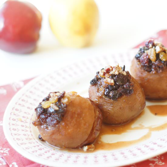 Baked Apples Filled w/ Fruit & Nut