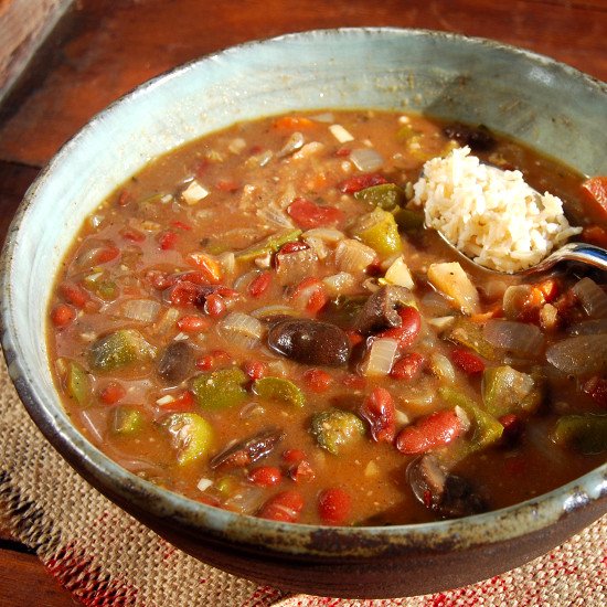 Vegan Gumbo, Fatfree and Glutenfree