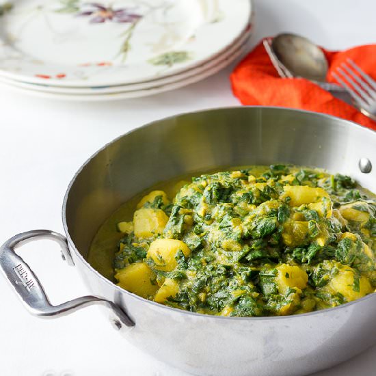 Spinach and Potato Curry