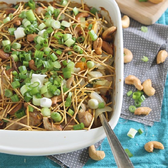 Garlic Cashew Chicken Casserole