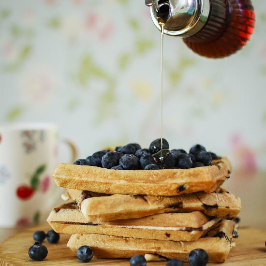 Blueberry Cinnamon Waffles