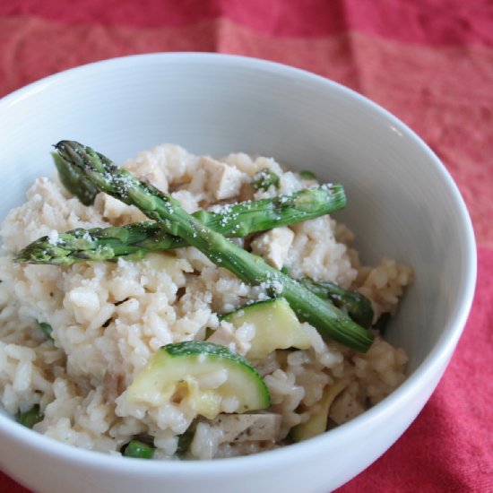 Asparagus, Courgette & Tofu Risotto