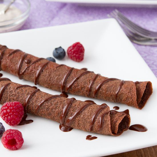 Coconut Flour Chocolate Crepes