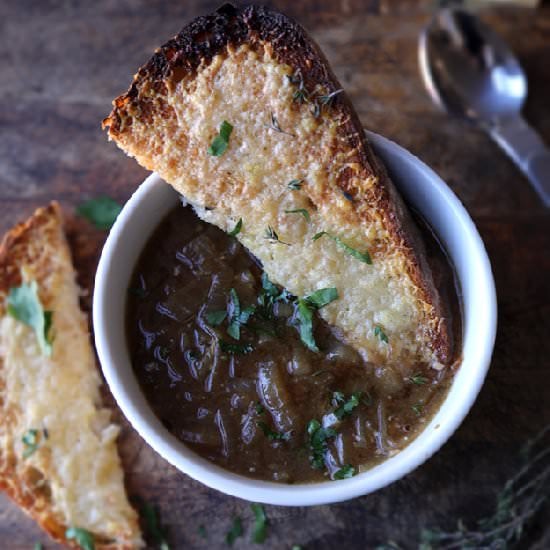 French Onion Soup with Miso