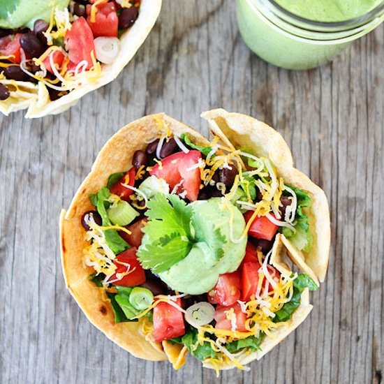 Taco Salad with Tortilla Bowls