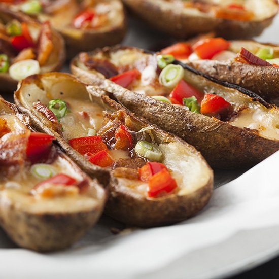 Bacon Chipotle Gouda Potato Skins