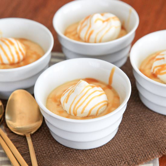 Caramel Pudding & Whipped Cream