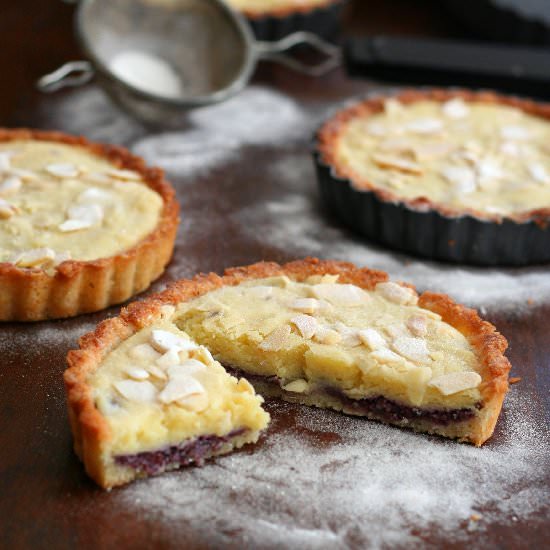 Raspberry Frangipane Tarts