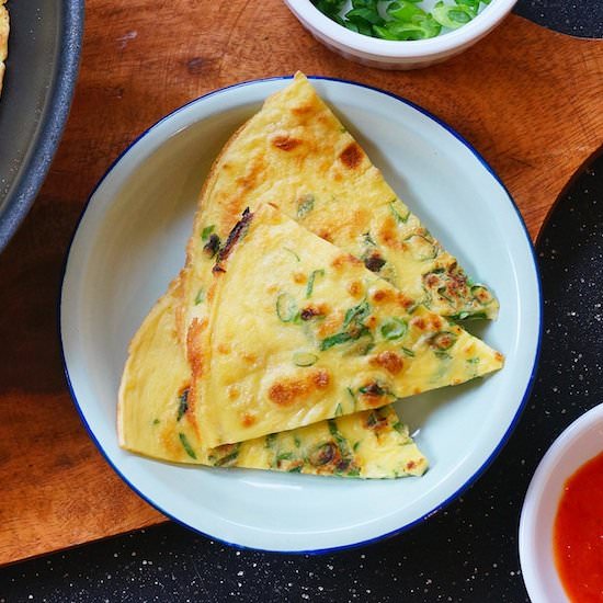 Chinese Egg Scallion Pancakes