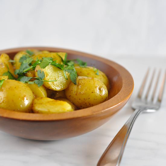 Warm Curry Potato Salad