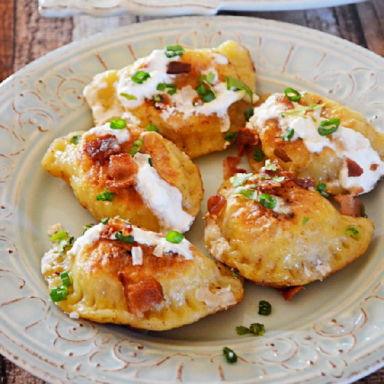 Bacon, Cheddar, and Onion Pierogi