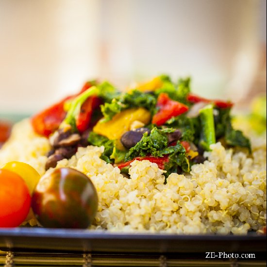 Warm Black Bean & Kale Salad