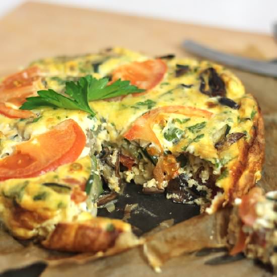 Zucchini and Mushroom Frittata