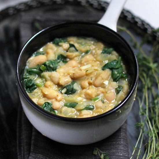 Tuscan White Beans with Spinach