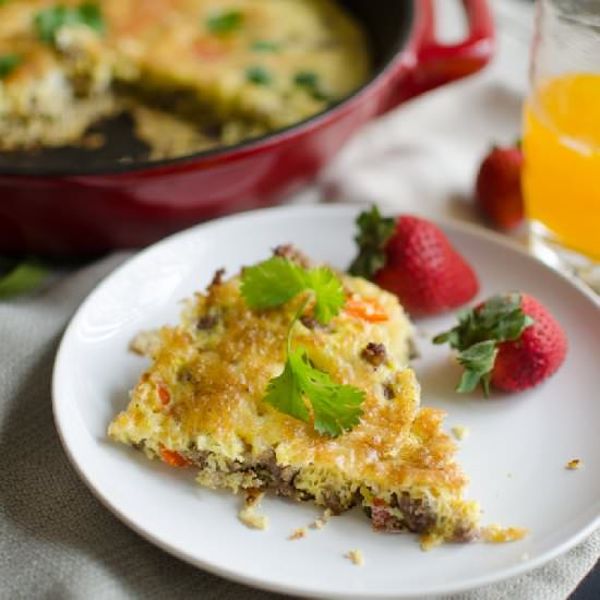 Sausage and Parmesan Frittata