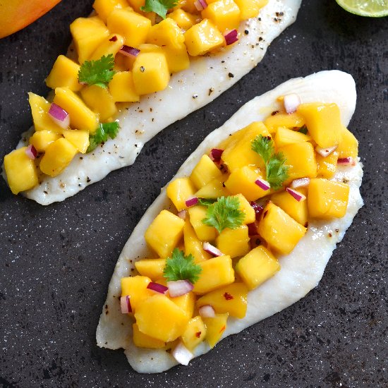 Fish with Mango Lime Salsa