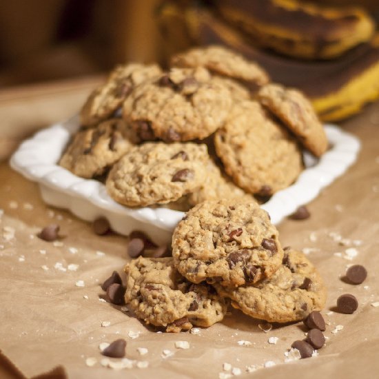 Banana chocolate chip cookies