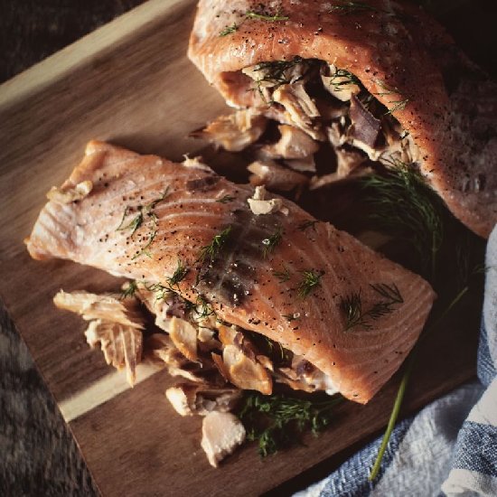 Double-Smoked Stuffed Salmon