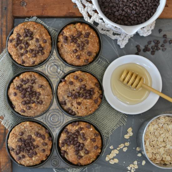 Low Fat Banana Chocolate Muffins