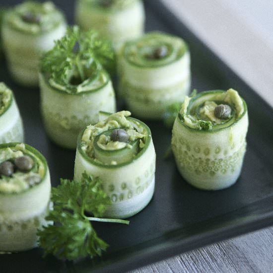 Cucumber Rolls with Creamy Avocado