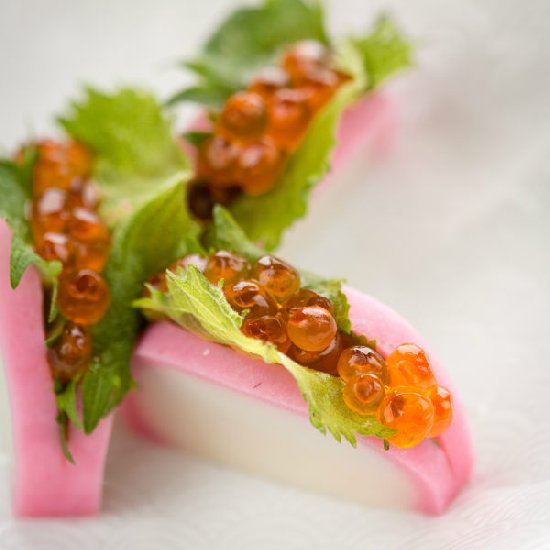 Kamaboko with Salmon Roe