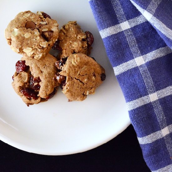 Almond Cranberry Oatmeal Cookies