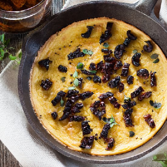 Sun-dried Tomato Chickpea Cake