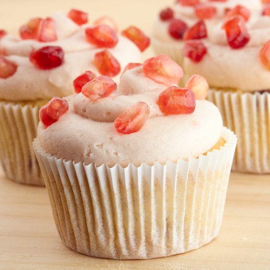 Pomegranate Cupcakes