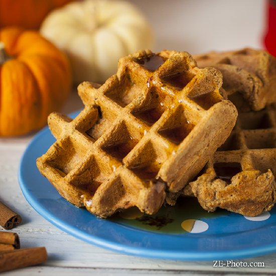 Pumpkin Spice Latte Waffles