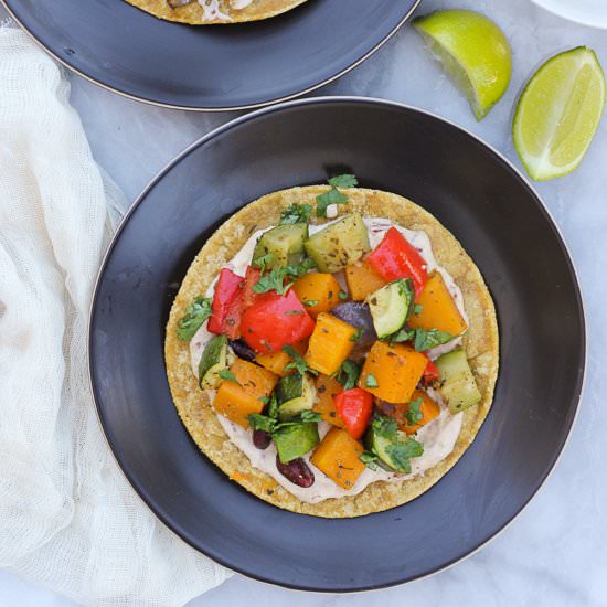 Roasted Vegetable Tostadas