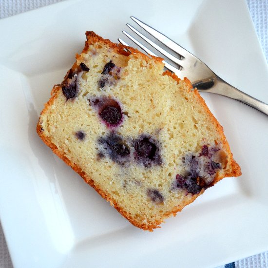 Lemon Blueberry Ricotta Pound Cake