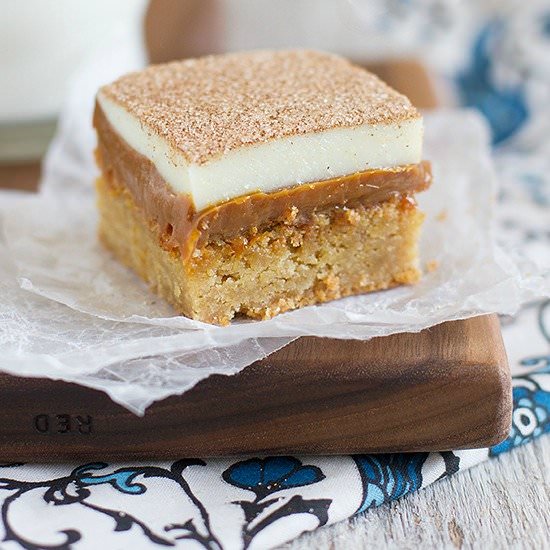 Caramel Snickerdoodle Bars