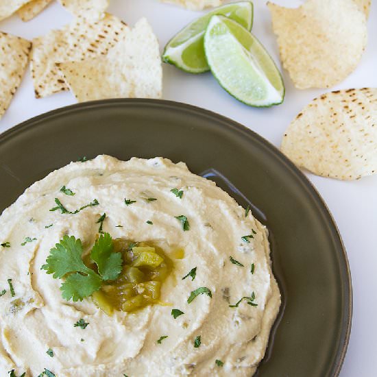 Green Chile Lime Hummus