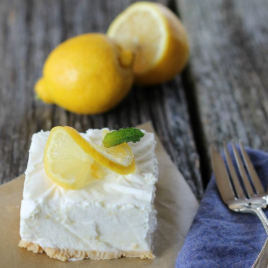 Skinny Lemon Mousse Bars